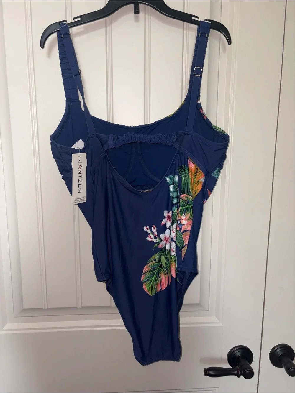 Women’s Navy Tropical Floral One-Piece Swimsuit